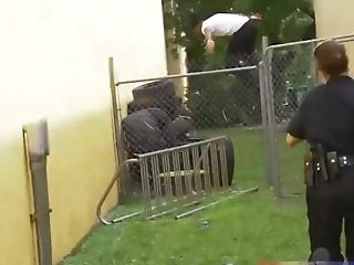 Sexy Police Officers Catch Black Perp & Fuck Him