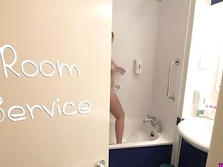 Juggy And Bootyful Platinum-blonde Cougar Dolly P Is Taking A Douche