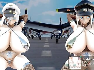 Mmd R-legitimate Tummy Rolling Satan Modification Azurlane Kms...