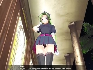 Greenhair Anime Woman, Anal Intercourse, Dt, Female Orgasm